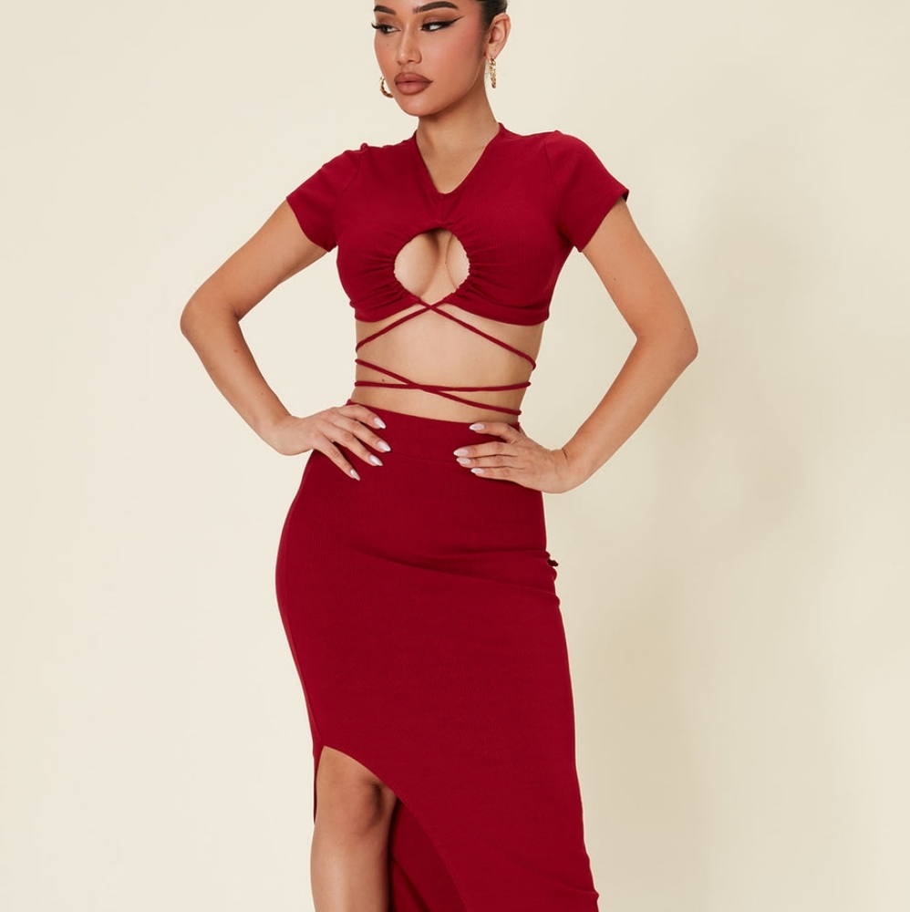 Nwt Fionna snatched skirt set